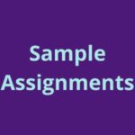 image that says sample assignments